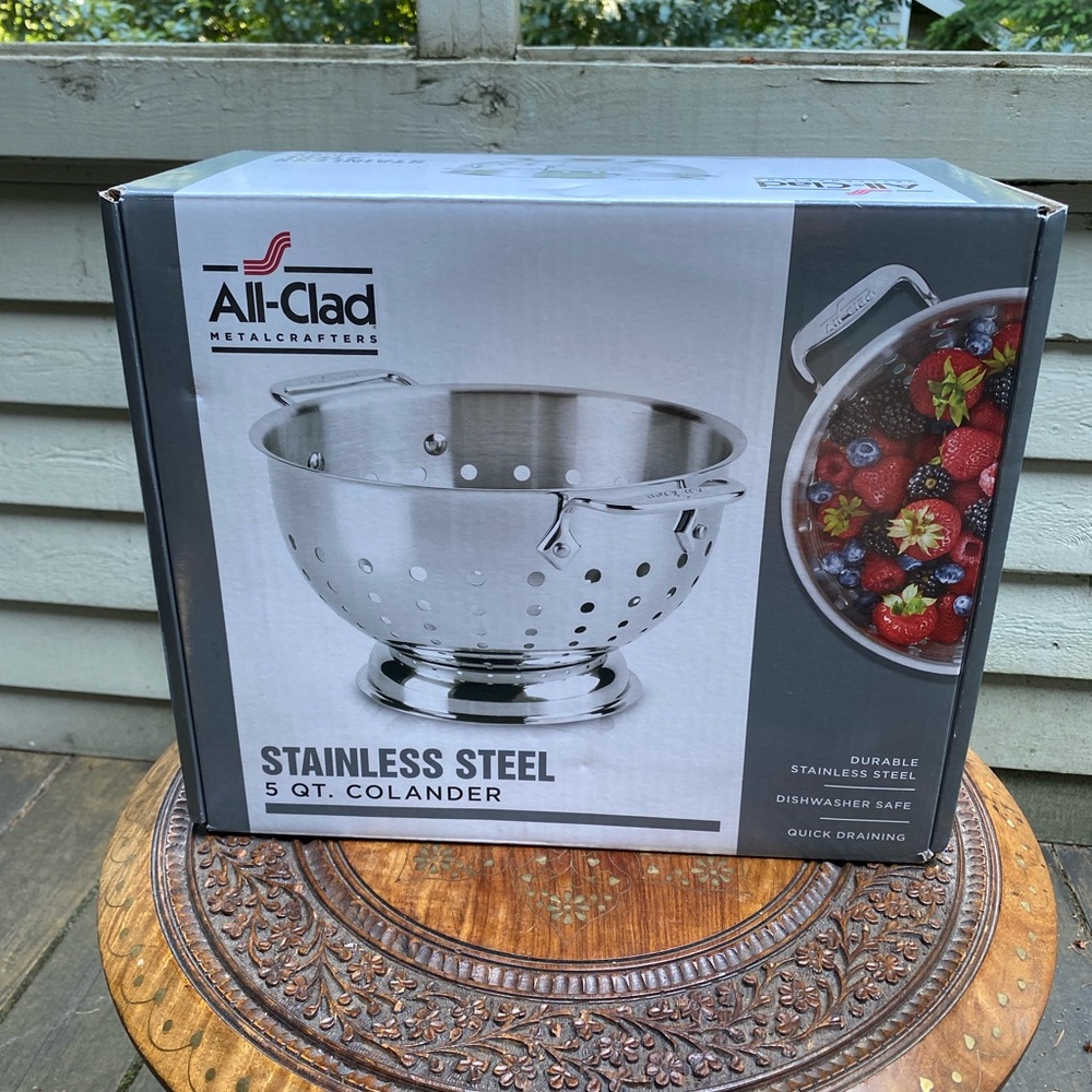 All-Clad stainless steel colander, 5qt